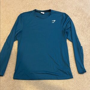 Gymshark Blue Long Sleeve Athletic Shirt